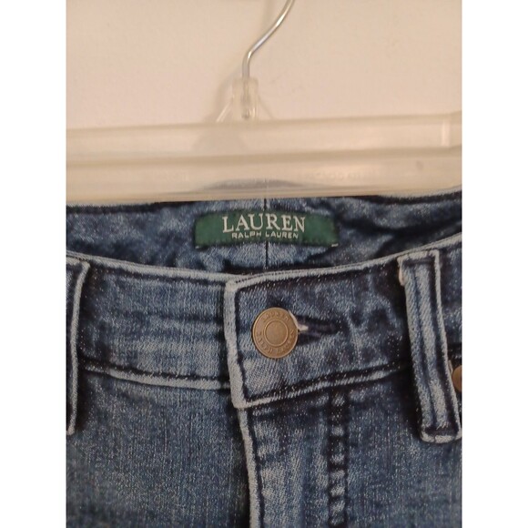 Lauren Ralph Lauren Premier Straight Ankle Jeans Womens 4 Tartan Plaid Pant Cuff - Picture 4 of 10